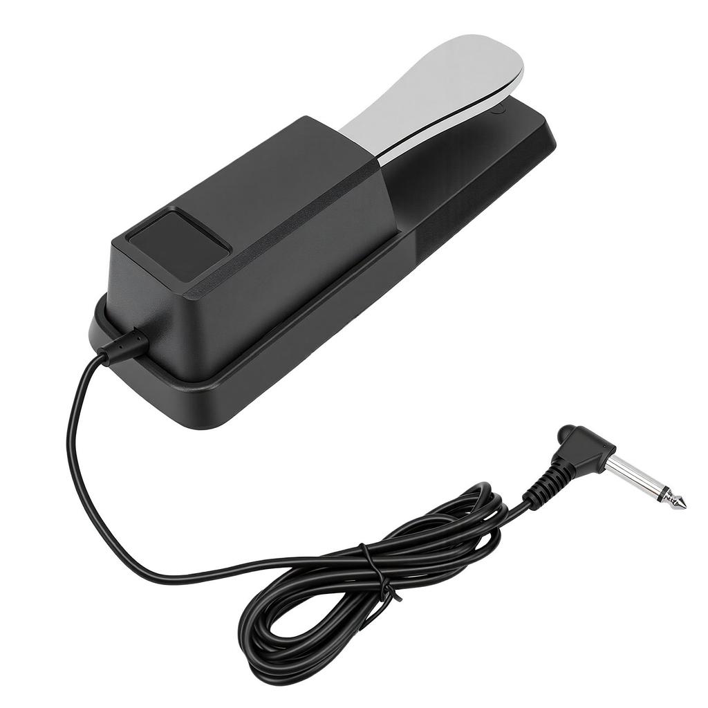 Sustain Pedal Quick Response Noise Reduction Universal Non Slip Base Keyboard Damper Pedal Silver