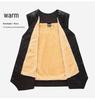 Men's Winter Leather Vest with Sloping Shoulder and Plus Velvet, Casual Warm Plus Size Waistcoat