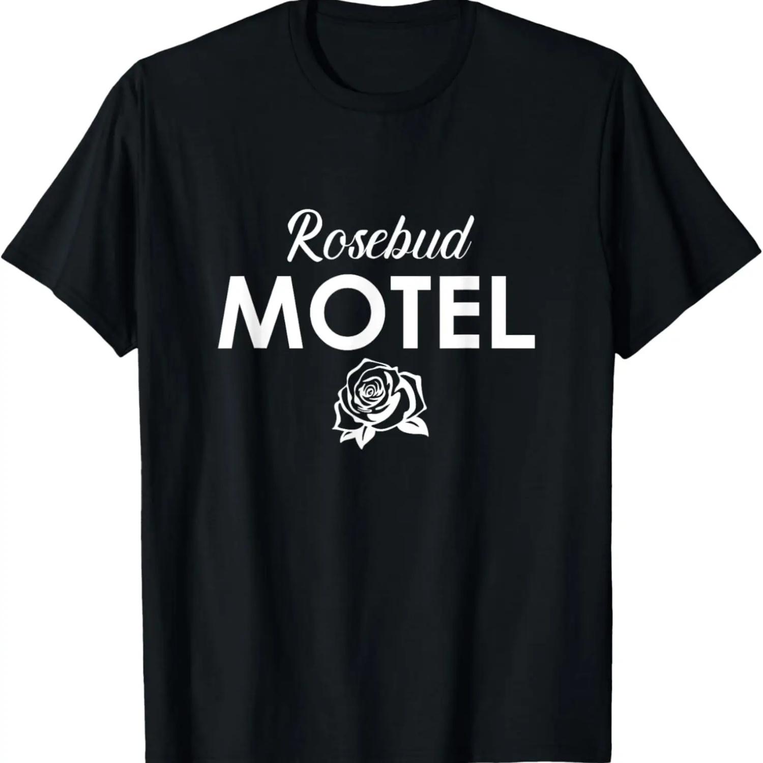 Rosebud Motel Quirky Fashion Trendy Rose Pattern T-Shirt S чёрный