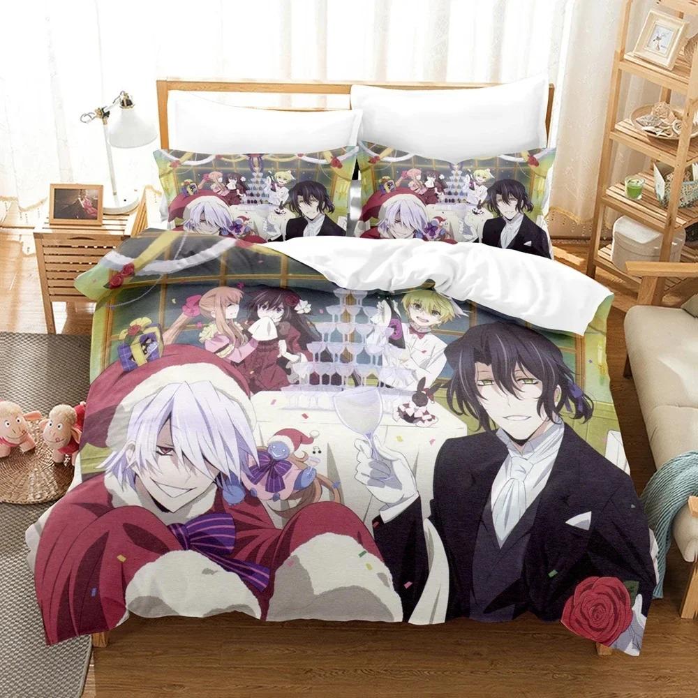 3D Tisk Anime Pandora Hearts Ložní Sada, Povlak na Peřinu Ložní Sada Přikrývka Povlak na Polštář, Velikost King Queen Twin Chlapci Dívky Dospělí