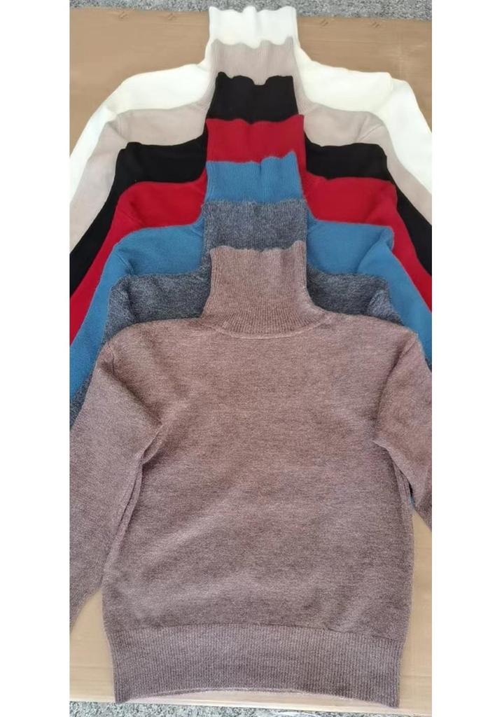 Women's Soft Knit High Neck Sweater, 2026 Autumn/Winter Collection, European & American Style, Loose Fit Base Layer.