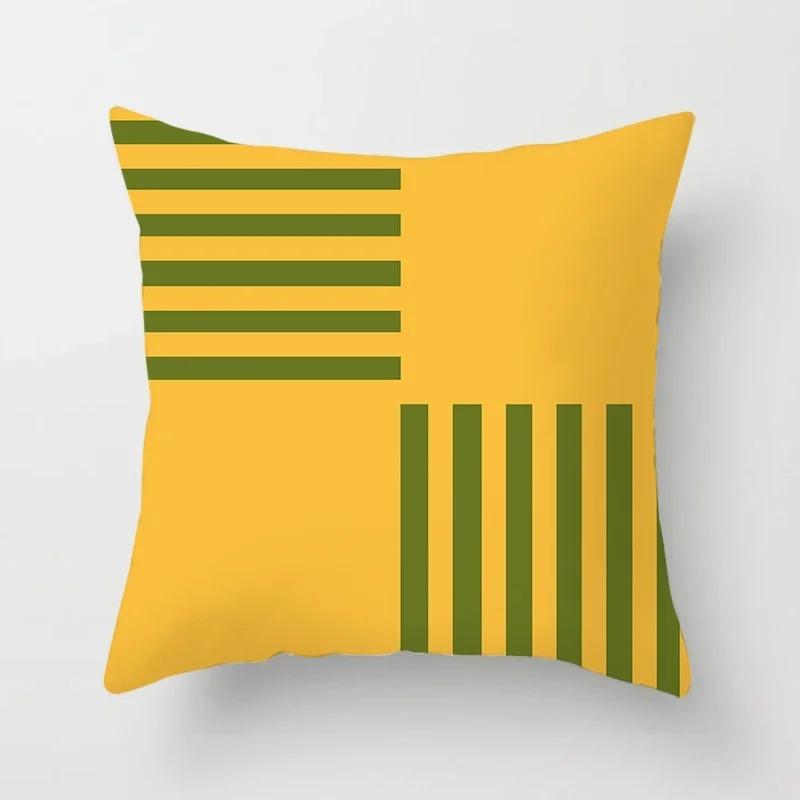 Simple Geometric Pattern Decorative Pillowcase Car Sofa Square Cushion Pillowcase