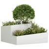 Garden Planter White 80 X 80 X 50 Cm Cold Rolled Steel