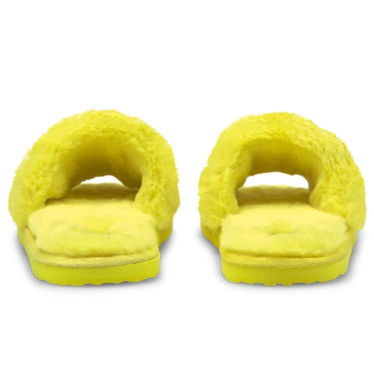 Puma Fluff Slide Fluo Yellow Women Sneakers Black 384937-04