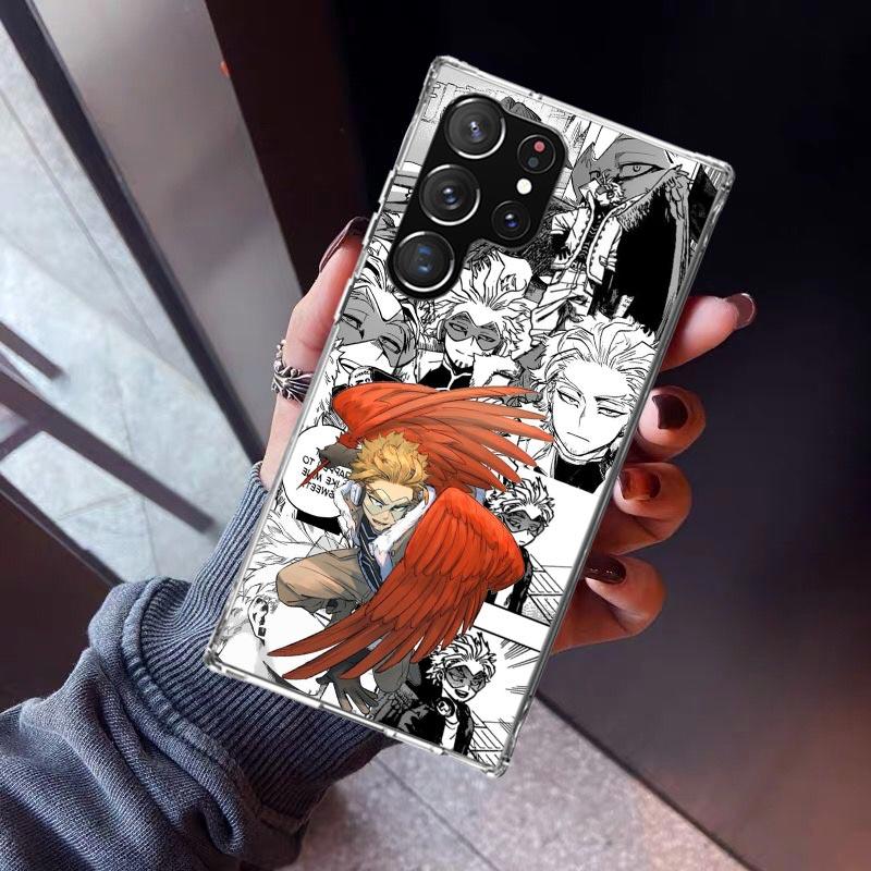Hawks MHA My Hero A-Academy Phone Case For Samsung Galaxy S26 S25 Edge S24 S23 Ultra S22 Plus S21 S20 FE Soft TPU Back Cover Fun