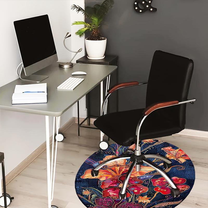 

1pc Office Carpet Chair Mats Colorful Abstract Floral Pattern Perfect for Decorating Office Chairs, Living Rooms, Or Bedrooms.YDT178 80cm by 80cm