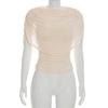 European Style Women's Solid Sleeveless Scarf Collar Top