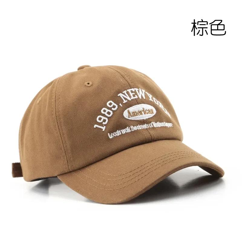 Men and Woman's Baseball Caps Adjustable Casual Embroidered 1989 New York American Cotton Sun Hats Unisex Solid Color Visor Hats