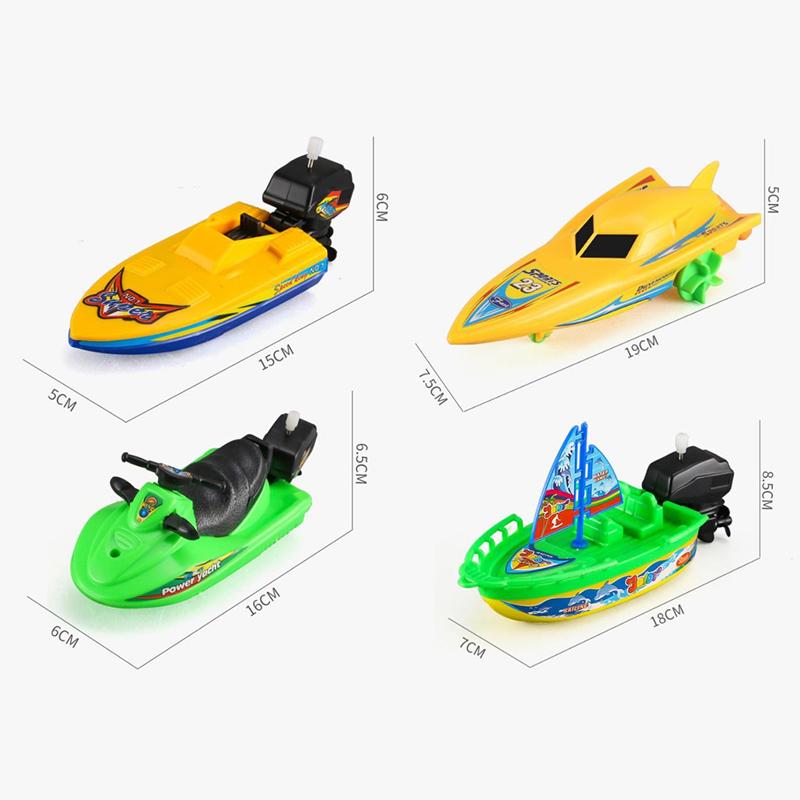 1Pc Speed Boat Ship Wind Up Toy Float In Water Kids Toys Children Boys Gifts