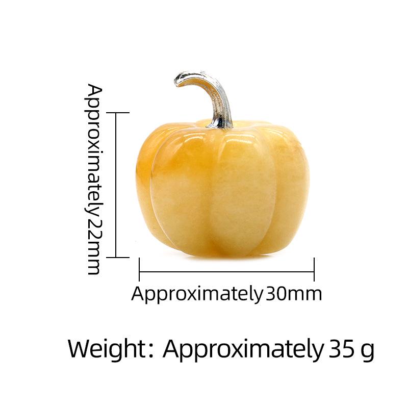 30mm Natural Crystal Pumpkin Decoration for Halloween & Thanksgiving - Large Qty Discount