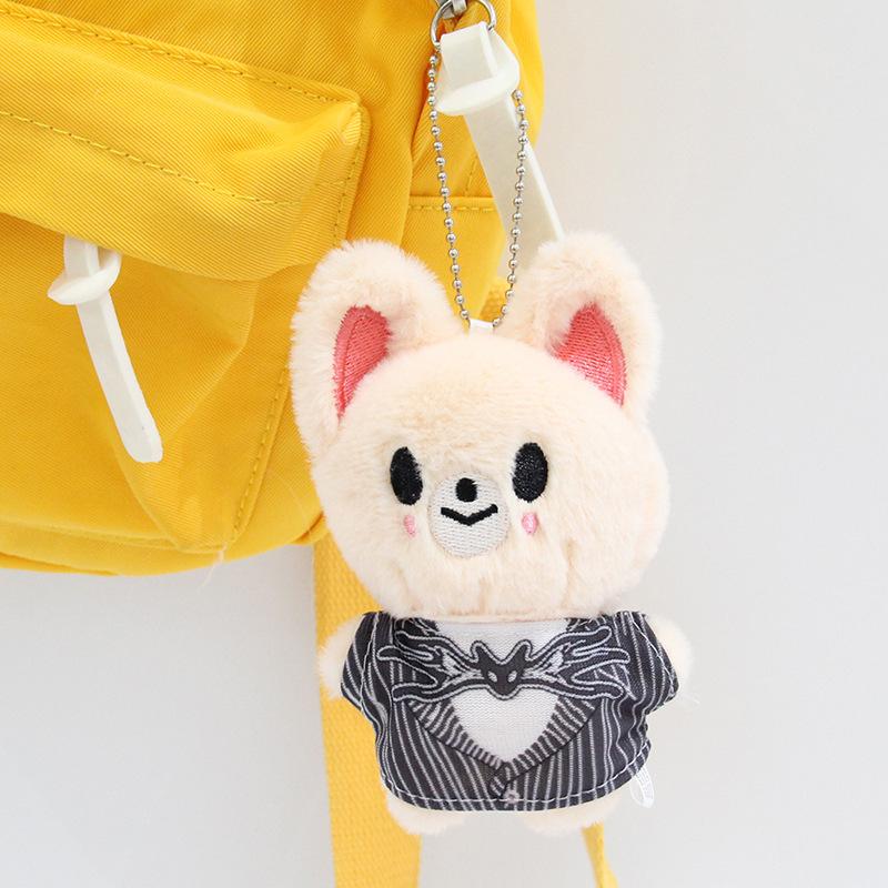Cute Stray Kids Plush Toy Doll Halloween Christmas Doll Li Longfu Fang Peripheral Striped Shirt Doll Pendant Birthday Gift