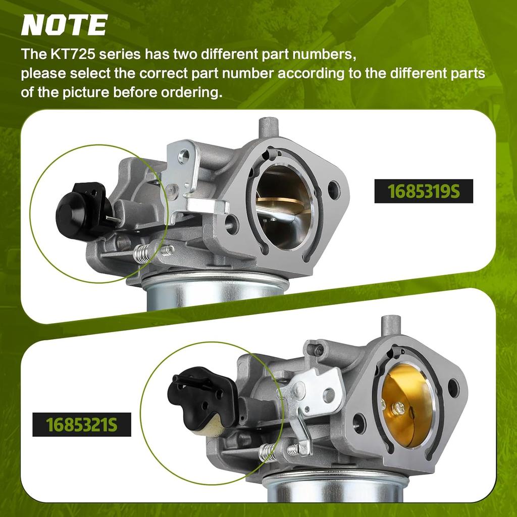 1685319-S Carburetor For Kohler 7000 Series Engines KT735 KT725 KT740 KT745 KT730 22HP 23HP 24HP 25HP 26HP Replaces 3285367S 3285363S With Gaskets