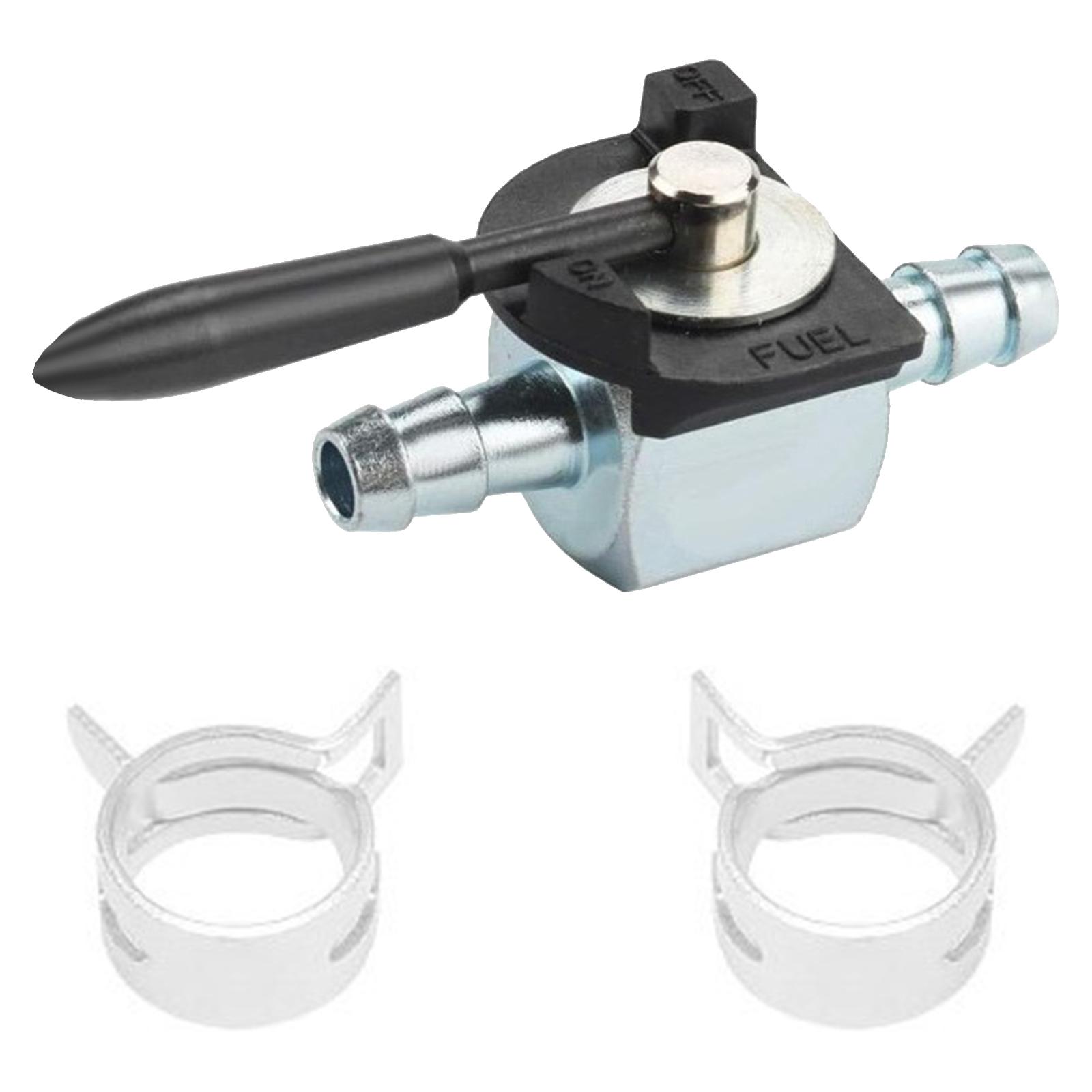 

1/4-дюймовые встроенные запорные клапаны для топлива с 12 хомутами для шлангов для газовых, дизельных, бензиновых систем, прочная медная конструкция