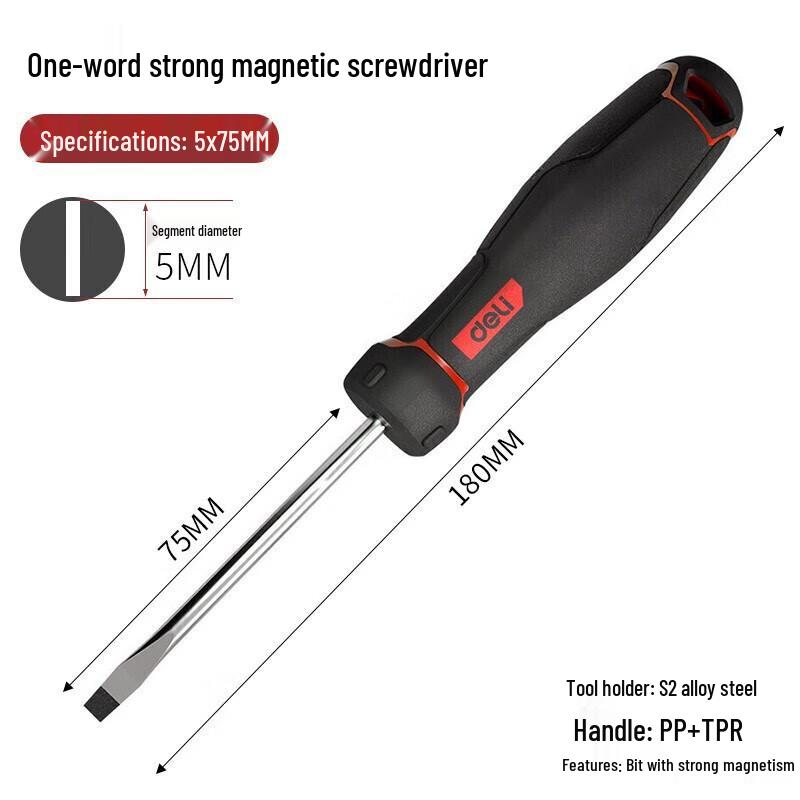 Deli S2 Slotted Industrial Screwdriver