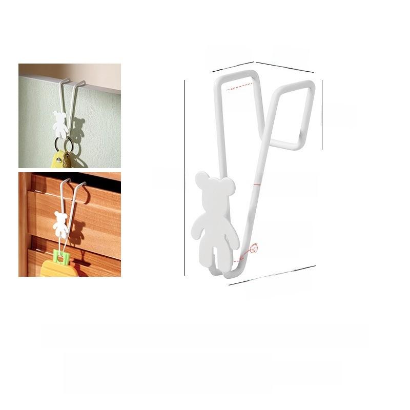 

Door Iron Hooks No Drill For Cabinet Bathroom Storage Home Organization Tool StyleA