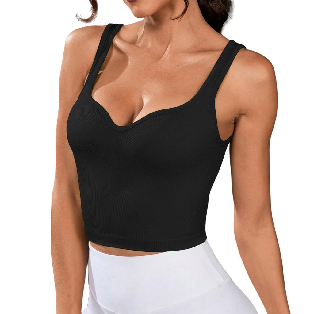 Women's Low Neck Sports Vest Fitness Top Sleeveless Yoga Suit Top Sleeveless Yoga Suit Top