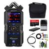 Zoom H4n Pro 4-Track Portable Audio Recorder Stereo Microphone 32-Bit Float USB Interface XLR/TRS Inputs Music Podcasting Bundle