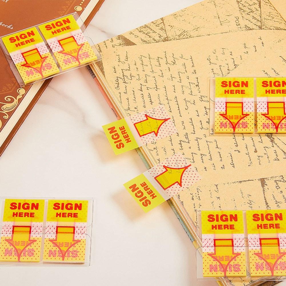 

M-Modern-1250Pcs Sign Here Stickers 1 Inch Sign Date Tabs Sign Date Sign Stickers With Dispenser Flag Easy To Post For Office жовтий