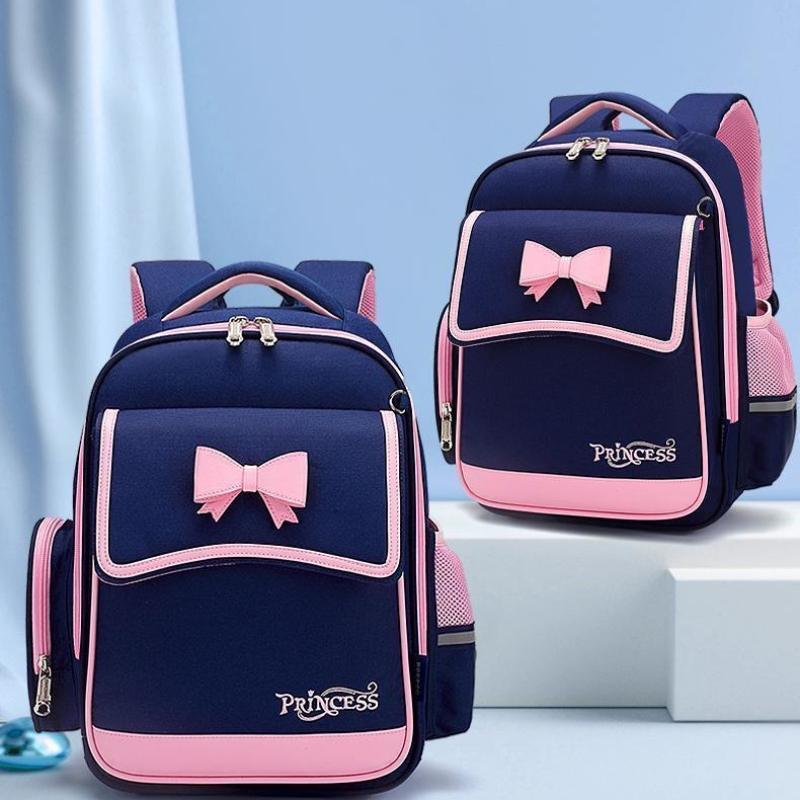 Comfortable Lightweight Girls Cute Schoolbag Fashionable Schoolbag Waterproof Wear-resistant England Style Oxford Cloth