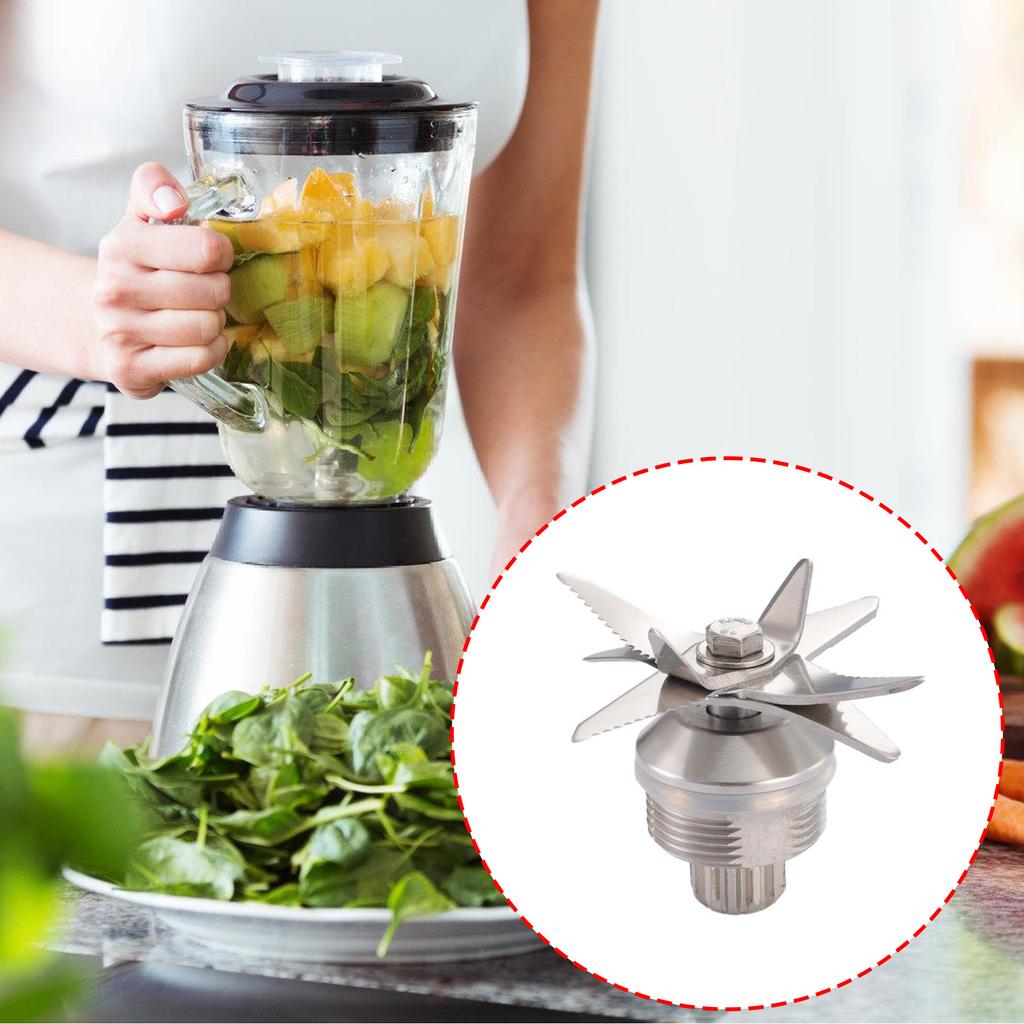 8 Blade Blender Replacement Stainless Steel Blades Smooth Blending Use Spare Part Metal Texture for Multiple Models