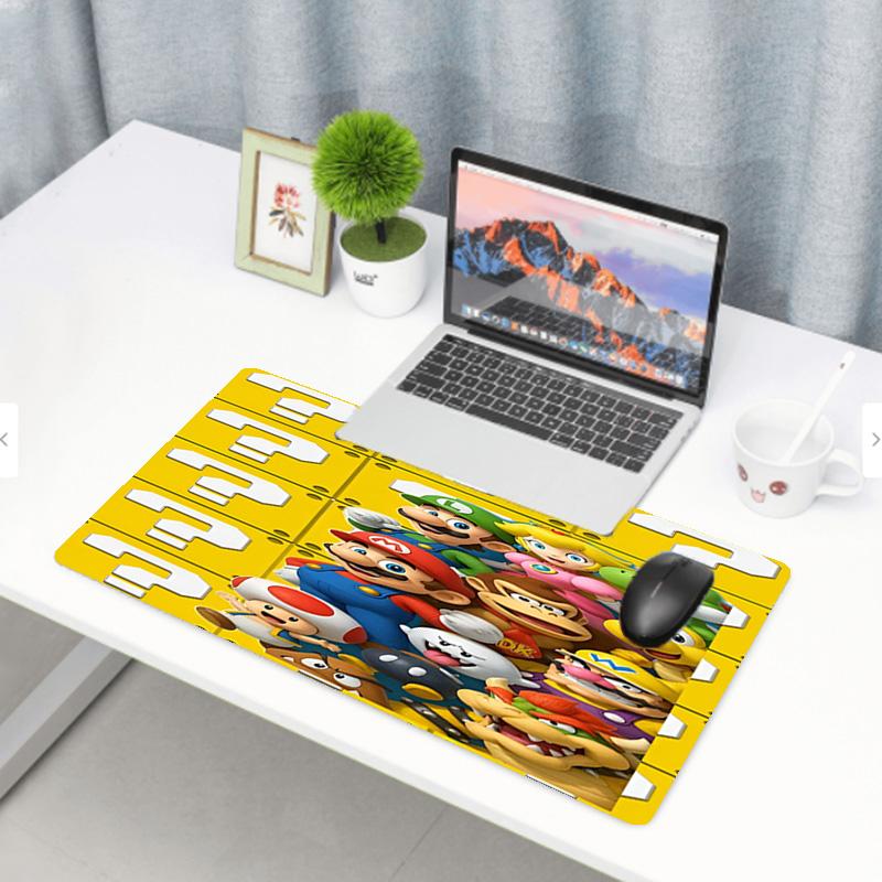 Super Mario Print Mouse Pad, Anti‑Slip Desktop keyboard Mat, for PC Laptop Gaming Working Daily Use, Cool Festival Surprise Gift