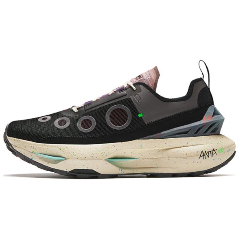 Anta Slip-Resistant Low-Top Running Shoes Men's Black Gray Color Sneakers