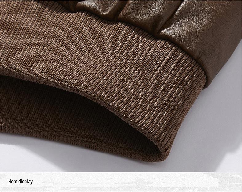 Men's European-American Winter PU Leather Jacket - Velvet Lined, Slim Fit, Lapel Style Outerwear.