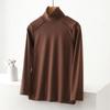 Women's Fashion Solid Colour Long Sleeve Fleece Thickened Top