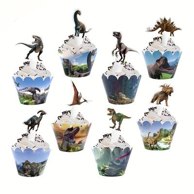 1 Set Dinosaur Cupcake Decoration Jurassic Theme Cake Insertion Decoration Dessert Table Children's Cake