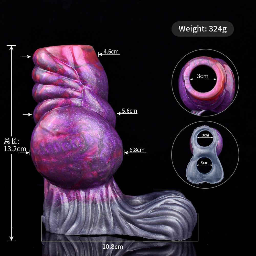 Silicone Penis Sleeve Condom Extender Soft Realistic Dildo Adult Sex Toy for Men Women Pegging Strap On