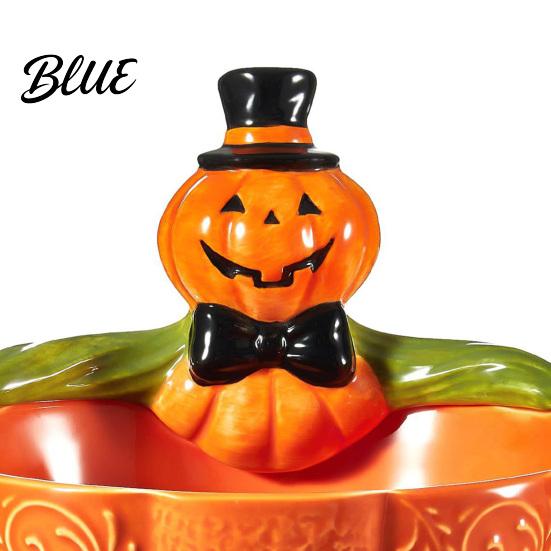 Resin Table Centerpiece Halloween Candy Bowl Pumpkin Ghost Shaped Dish Spooky Serving Novelty Snack Tray for Cookie Dessert Party Trick
