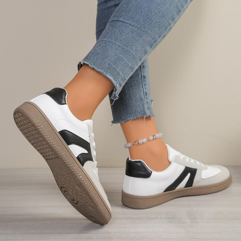 Fashion Big Size Autumn New Fashionable Comfortable Casual Sneakers Retro Thick-soled Sneakers Women's College Style Board Shoes