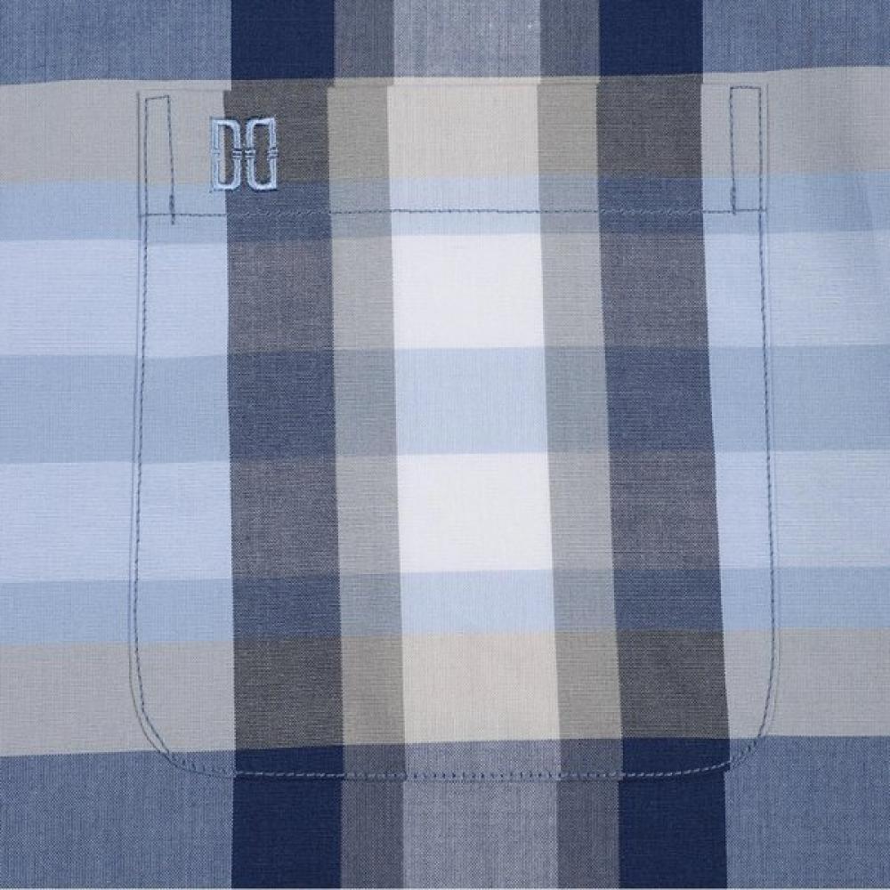 Daks Men S Cotton Blend Super Big Check Shirt dmp1Shcl101b1 
