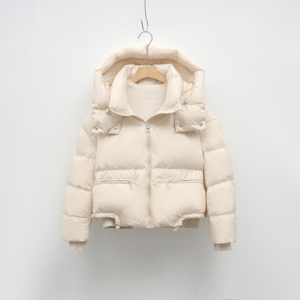 Short Winter Fashion Simple Bread Jacket Thickened Warm Fluffy Jacket Down Jacket Women