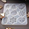 1 Pcs Christmas DIY Crystal Epoxy Mold Xmas Tree Snowflake Elk Pendant Keychain Listing Jewelry Silicone Mold Set Cookie Mold