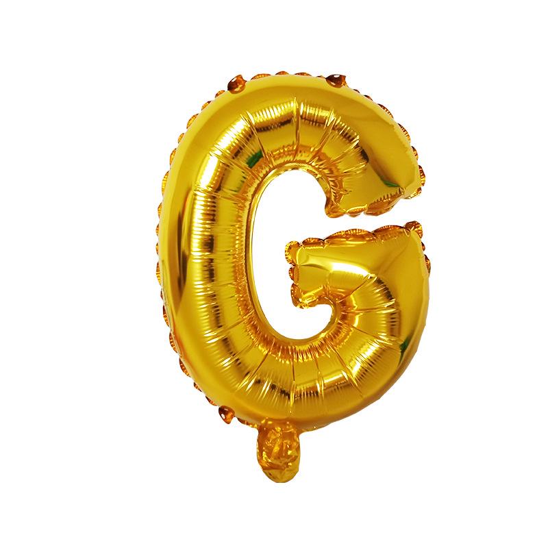 50pcs Letter Balloon Aluminum Foil 50 Cm Bright Gold Silver Aluminum Film Letter Balloon