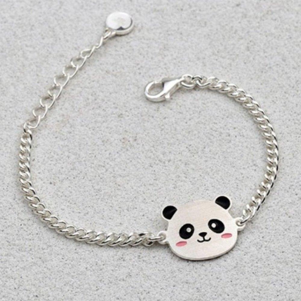 [As Little] Baby Silver Bracelet 925 Silver Kids Children Smile Panda