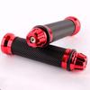 Karun Bike Clip Universal Motorcycle Clip Aluminum Bar End 22.2mm CNC Hand Grip Left and Right Set (Red)