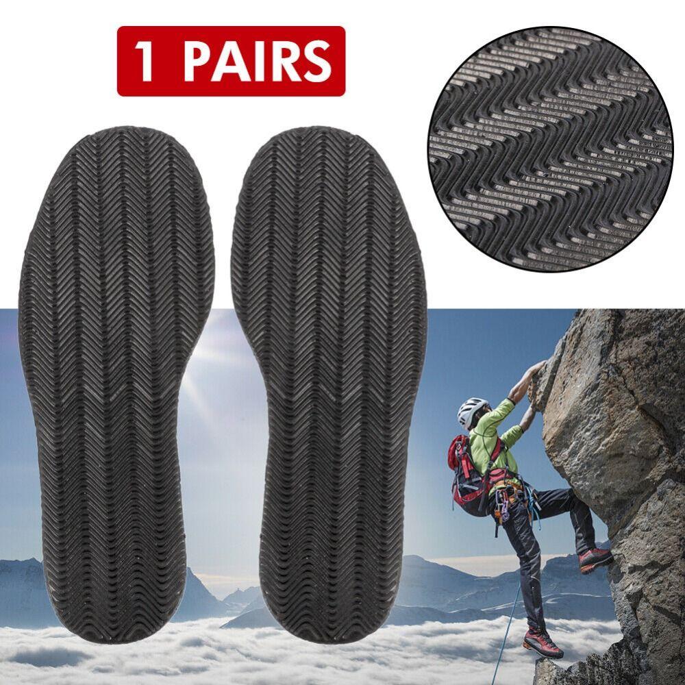 1 Pair Rubber Stick On Soles Heal Anti-Slip Wearable Grip Shoes Repair Grip NEW