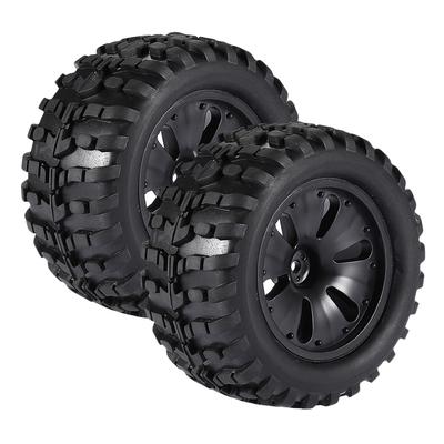 2pcs 1/10 RC Car Tyre Tire w/ Wheel Rim for HPI Savage LRP
