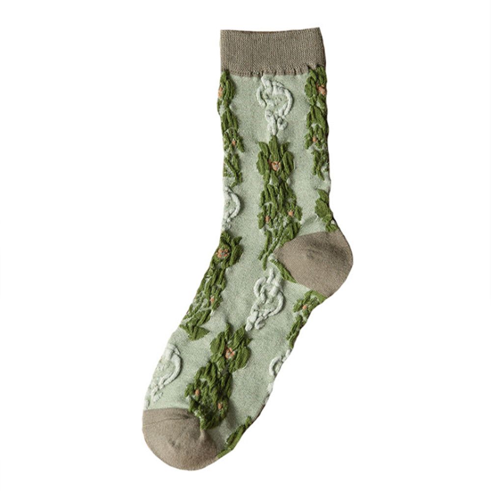 

Удобные носки средней длины из мягкого хлопка в дышащем ретро-стиле для осени и зимы, женские носки A