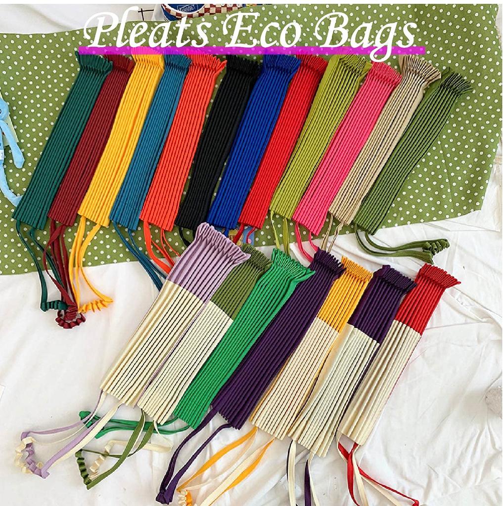 Maison de TAO Pleated Foldable Eco Travel Bag Bag, Spring, Summer, Autumn, Winter, Eco-Friendly (Red)