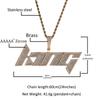 New Design Custom Letter Name Pendant Fashion Necklace Full CZ Bling Diamond Necklace Rapper Women Man Jewelry
