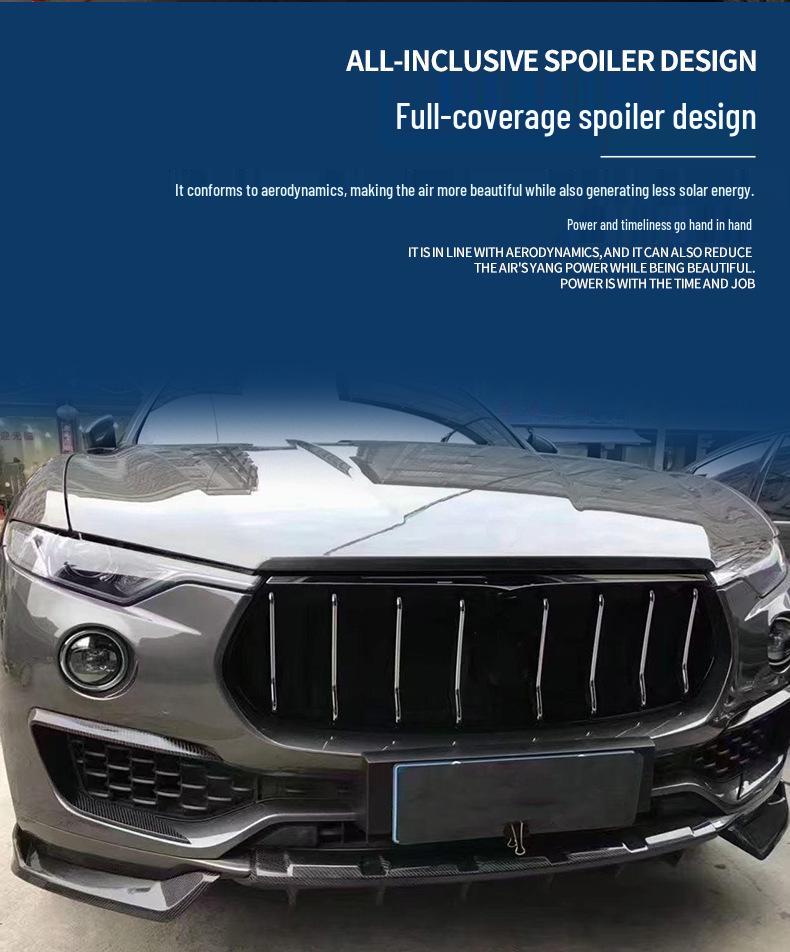 Carbon Fiber Body Kit: Grille and Side Skirt Accessories for Maserati Levante (2016-2023)