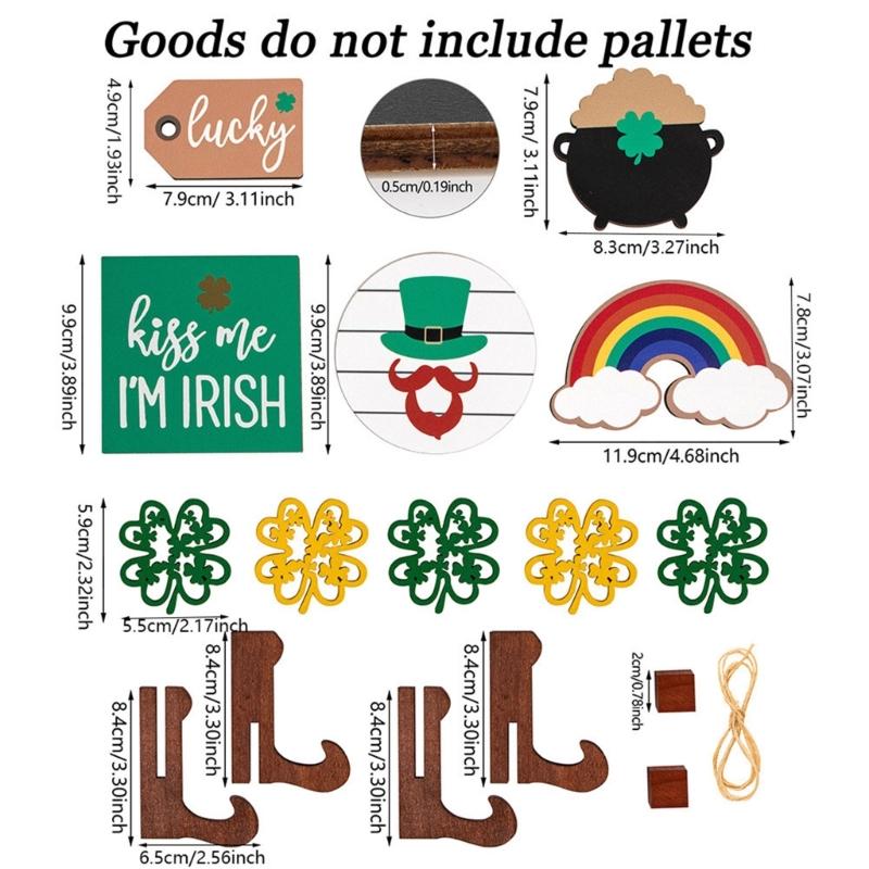 Festive Table Decor Farm Signs Patrick's Day Tiered Tray Bedroom Dormitory Decor Suitable for Patrick's Day Party Supply