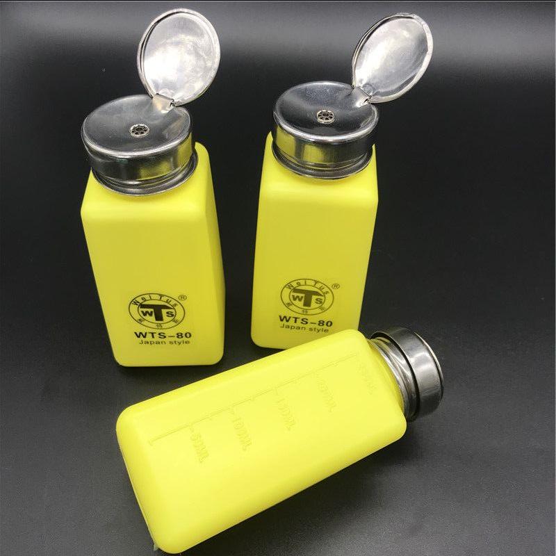 Press-Type Solvent Bottle for Alcohol and Cleaning