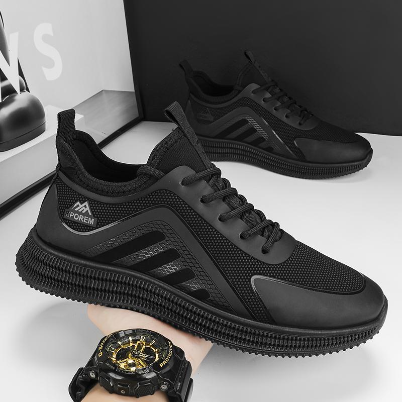 Men's Lightweight Soft Sole Casual Comfortable Shoes Thin Flat Bottom Resistant To Dirt Trendy Streamline Anti-slip Sports Shoes