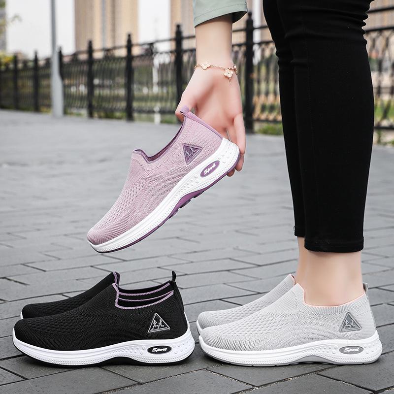 Women's shoes summer couple polyurethane casual shoes comfortable and breathable platform shoes one pedal mother shoes fashion single shoes