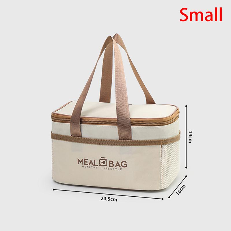 Insulated Lunch Bag Large Capacity Thermal Tote With Oxford Fabric And Aluminum Foil Leakproof Cooler For Picnic Office Travel