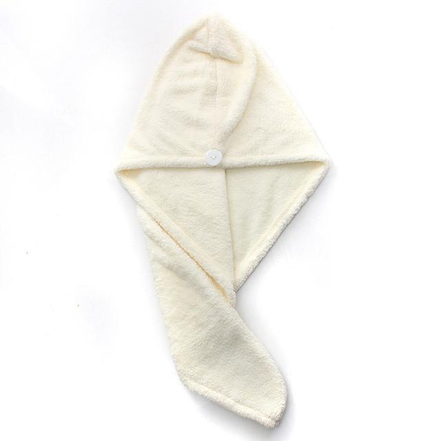 Hairdrying Cap Women Thickened Absorbent Bath Cap Coral Fleece Headscarf Adult Quick-drying